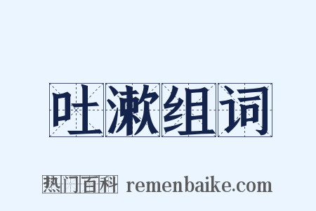 吐漱组词是什么意思的图片